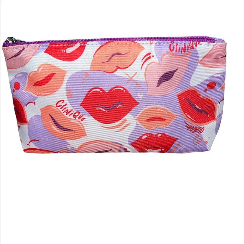Clinique Small Make Up Cosmetic Bags Floral and Lips 3 - Picture 6 of 10